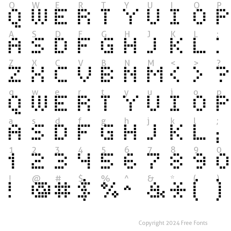 Character Map of FFF Phantom 02 Regular