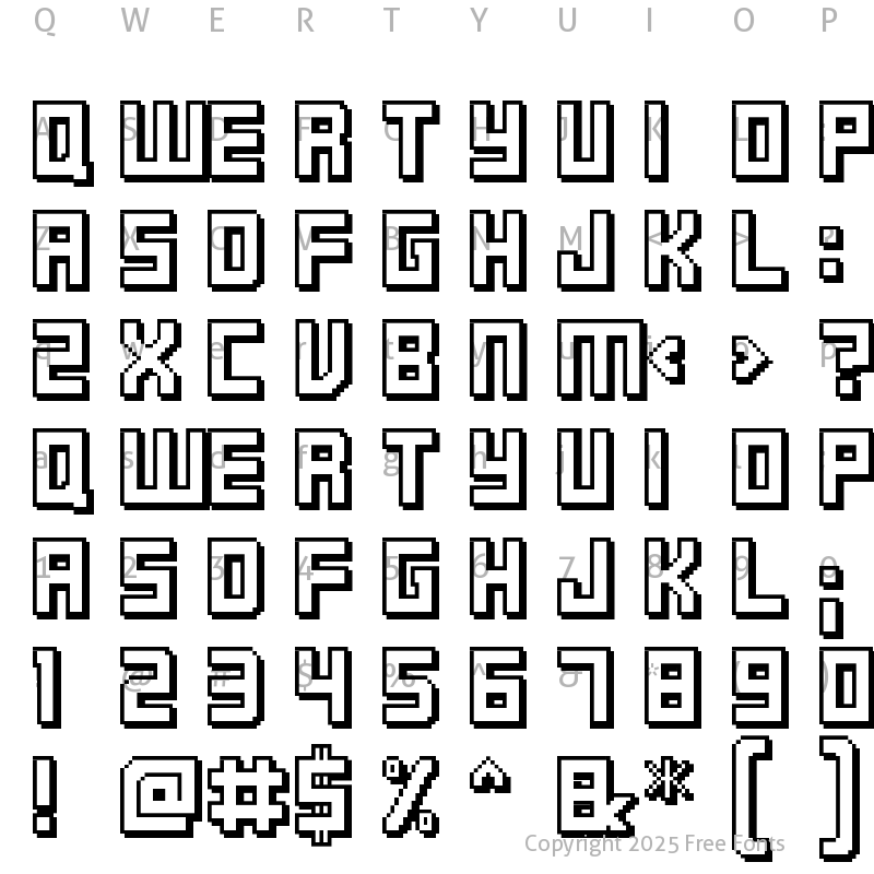 Character Map of FFF Timeline 02 Regular