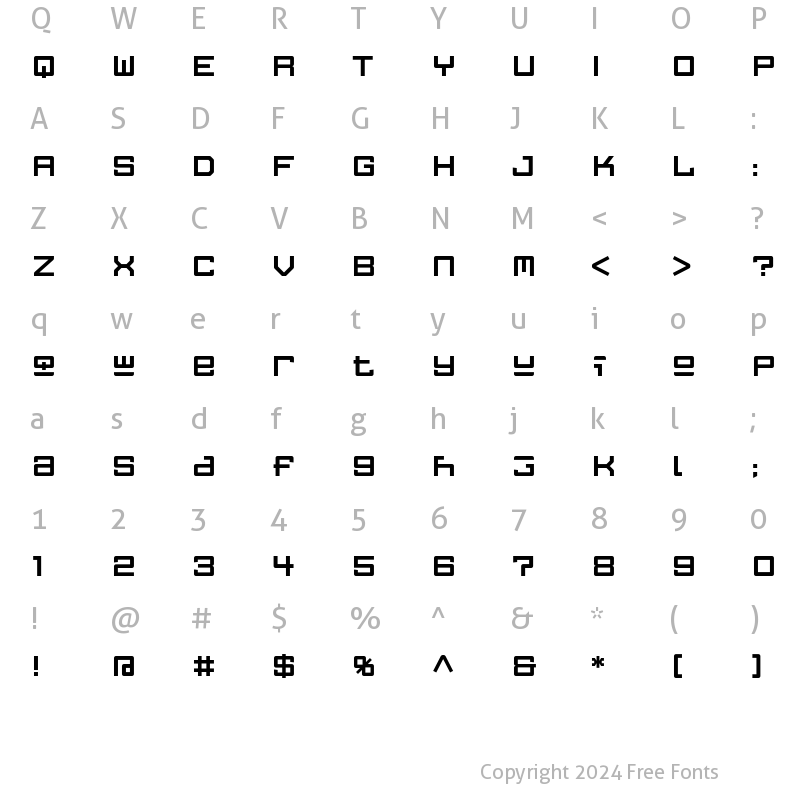 Character Map of FFGothic OneOne Regular