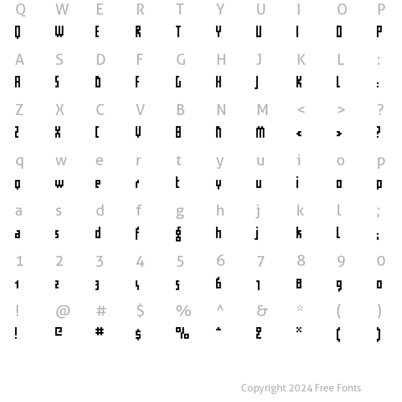 Character Map of FFNetwork Regular