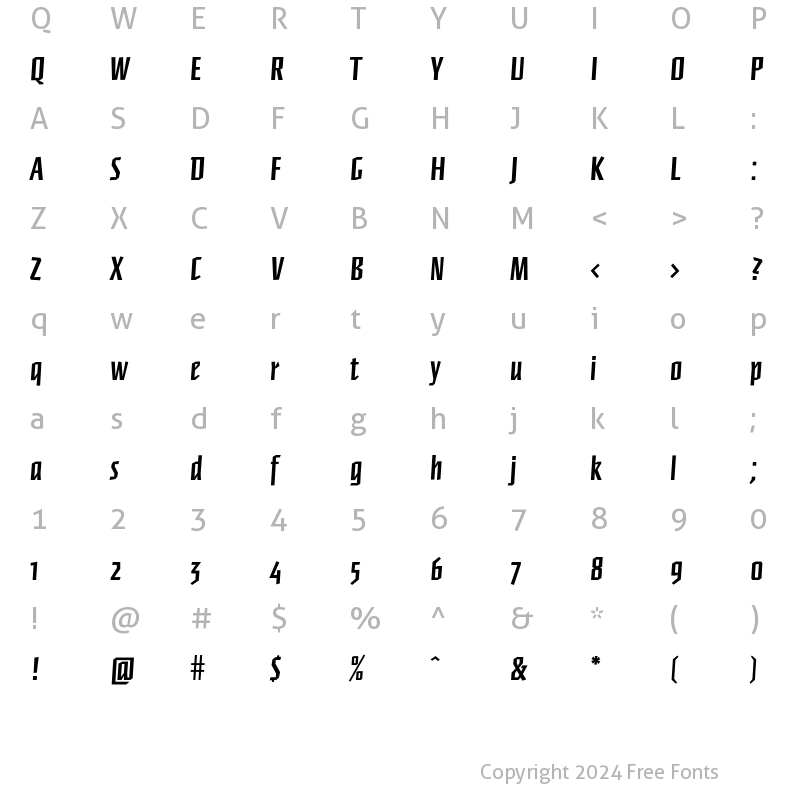 Character Map of FFNewberlin-Bold Regular