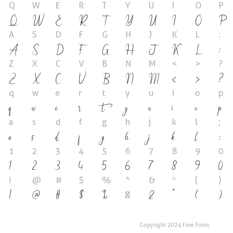 Character Map of Fieldstone Regular