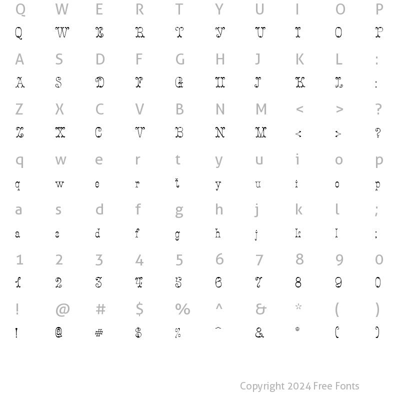 Character Map of Figurny Regular