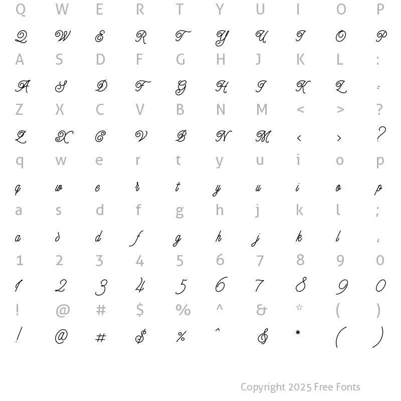 Character Map of Finch Stamped Regular