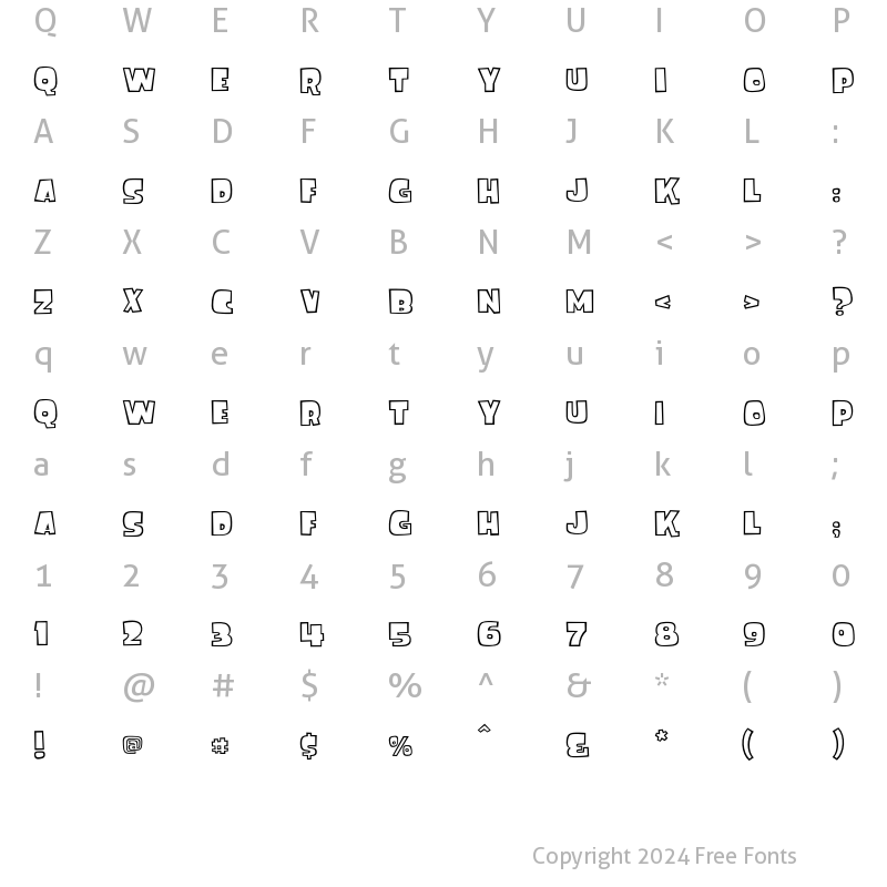 Character Map of FinkGothic Medium