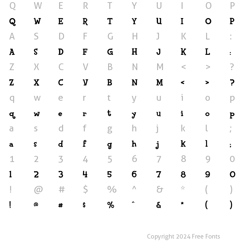 Character Map of FinkHeavy Medium