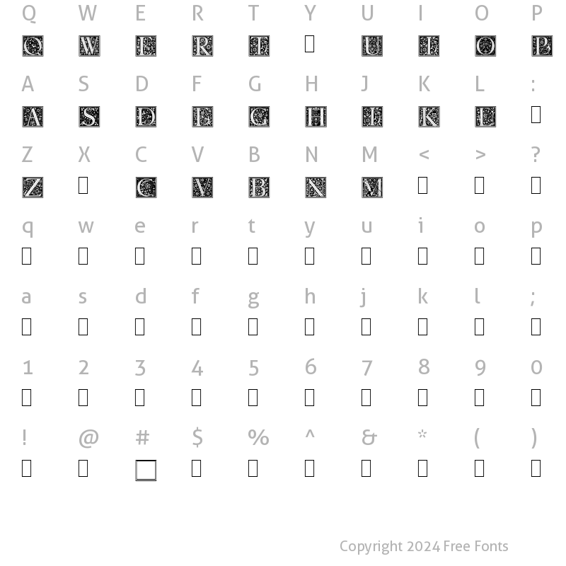 Character Map of Firenze Normal