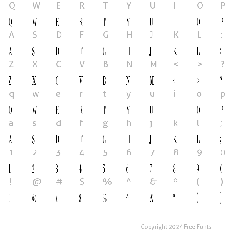 Character Map of FIRESTONE Regular