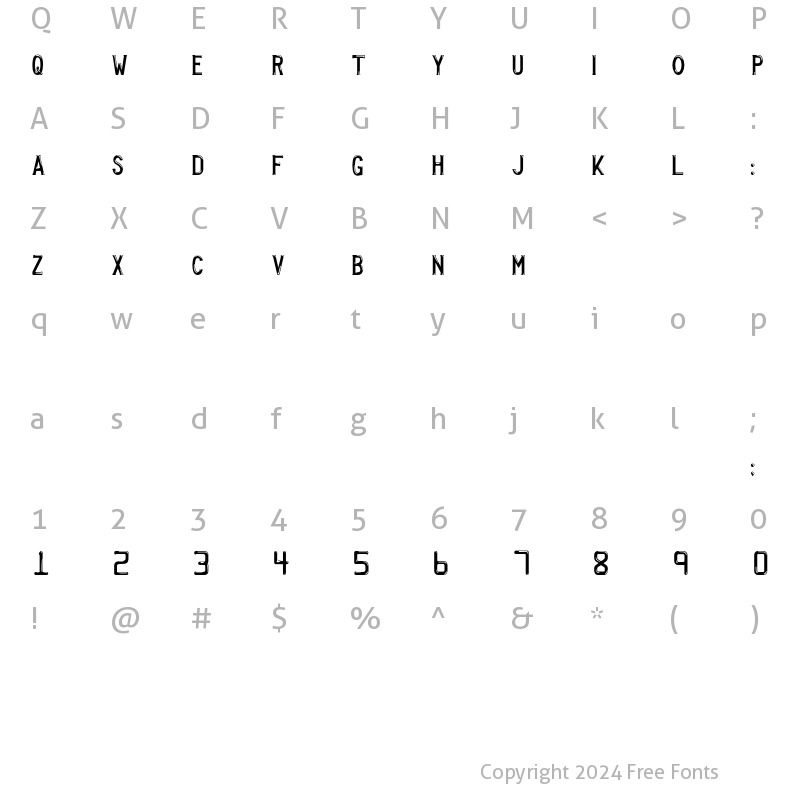 Character Map of Firstusa Regular