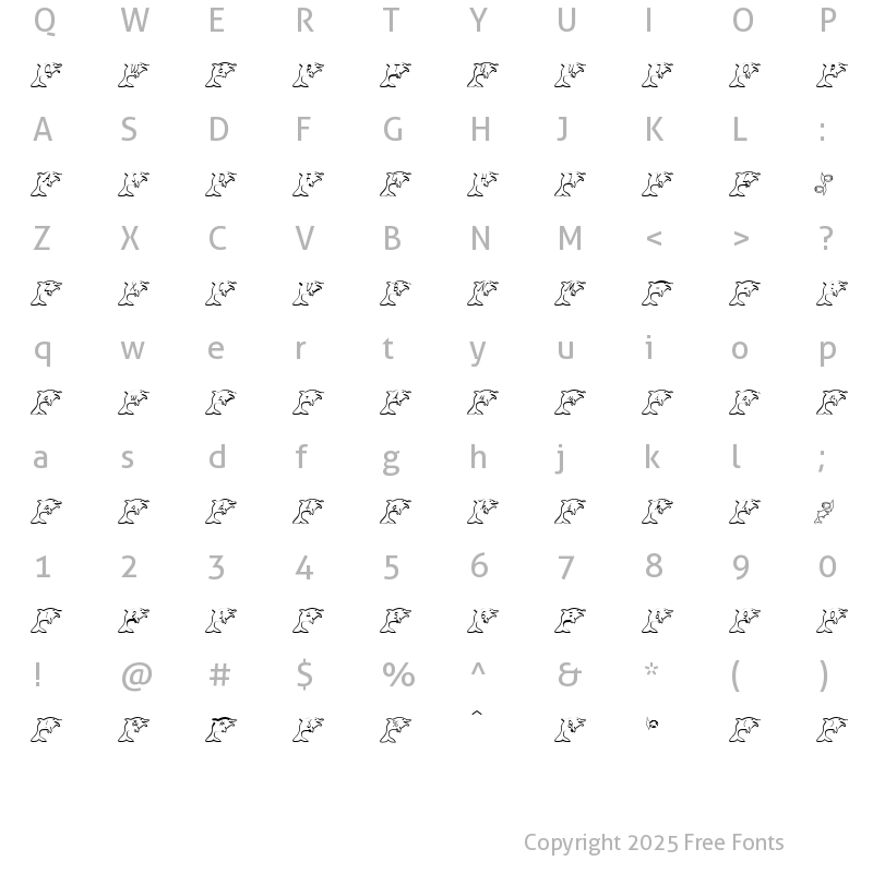 Character Map of Fishdance Becker Normal