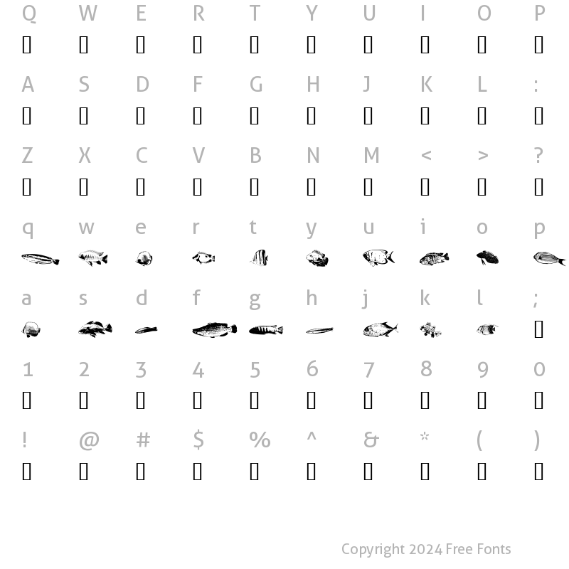 Character Map of FishyPrint AOE One