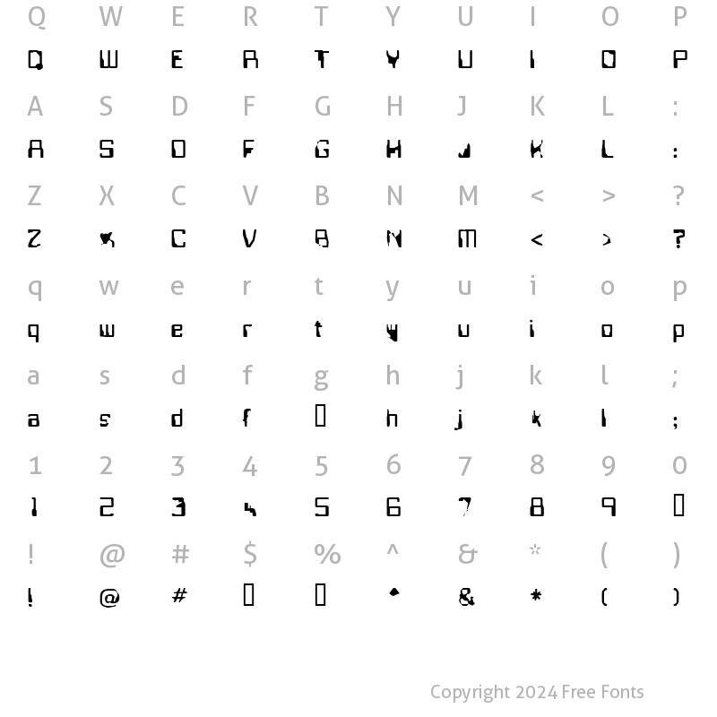 Character Map of Fisring Regular