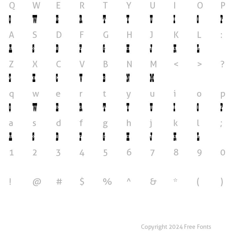 Character Map of Fisticuffs Regular