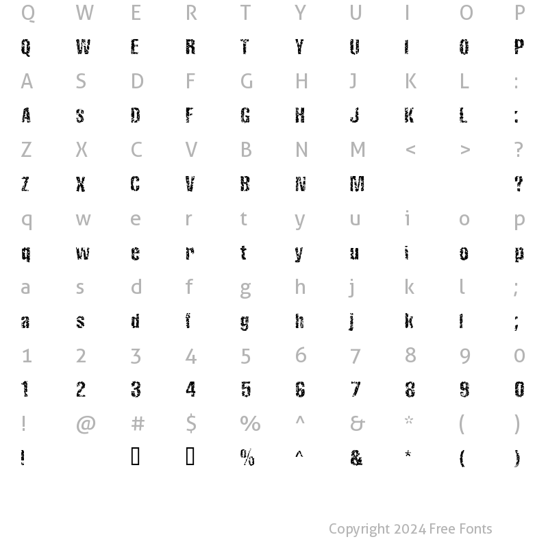 Character Map of FistroRatted Normal