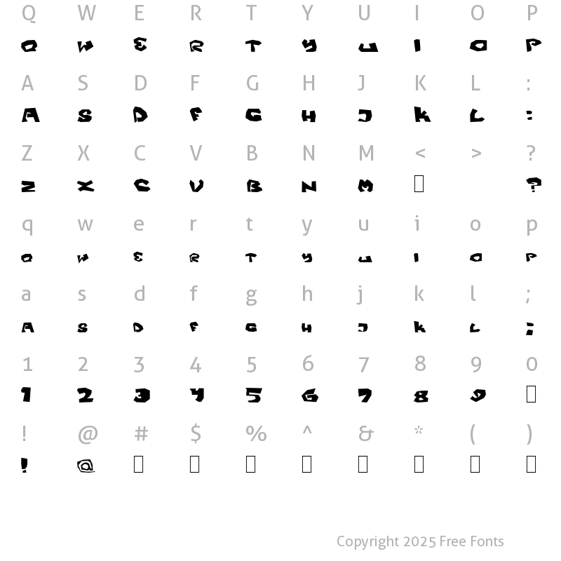 Character Map of Fittsvamp Normal