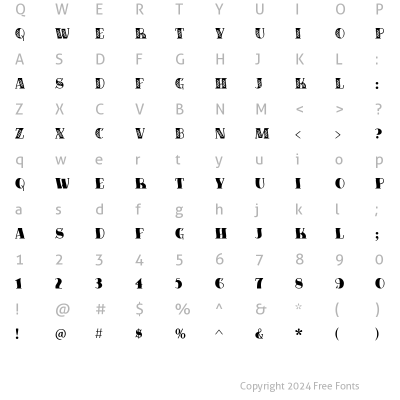 Character Map of FiveOhOne Regular