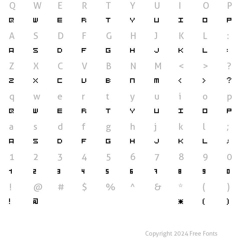 Character Map of FivePX 5px Regular