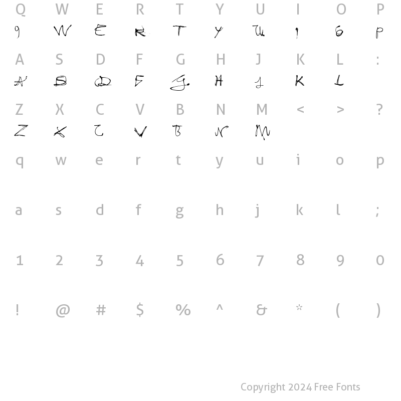 Character Map of Fixogum Regular