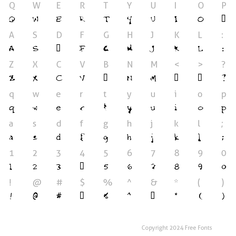 Character Map of FKR StarLife SemiBold