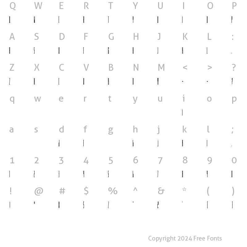 Character Map of FlacoSolid Regular