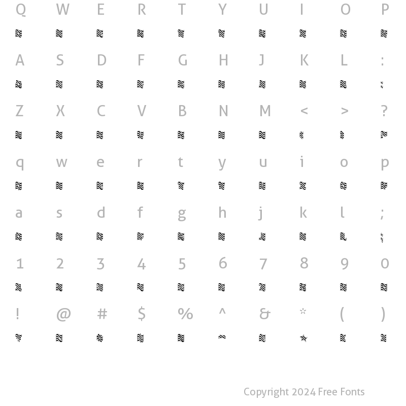 Character Map of FlagDayThree Regular