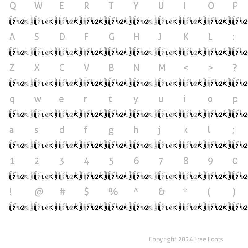 Character Map of [.flak.] Regular