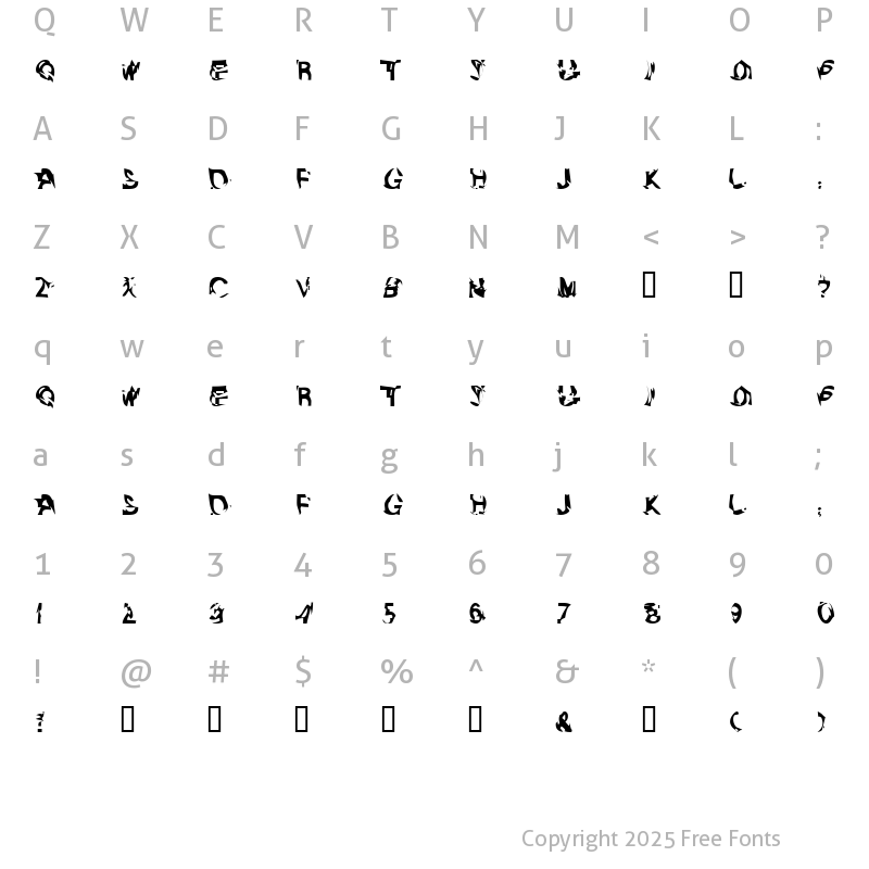 Character Map of Flake Anfang