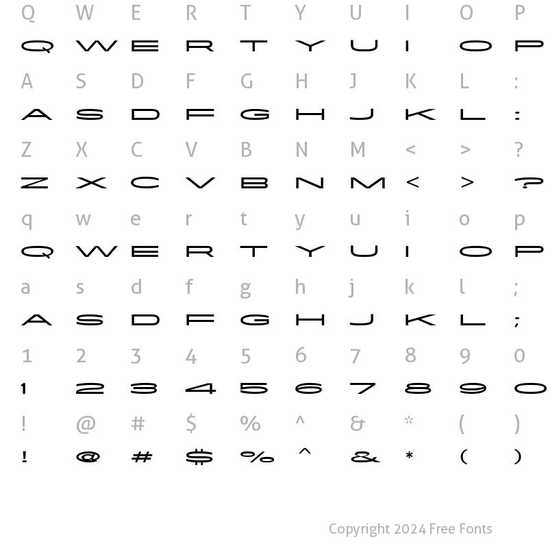 Character Map of Flatiron ITC Medium