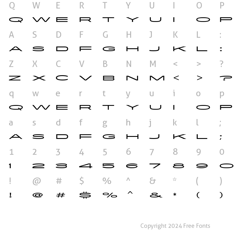 Character Map of Flatiron ITC Regular