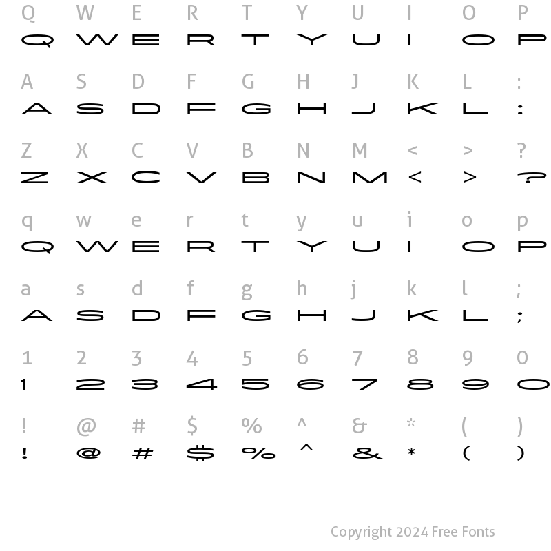 Character Map of Flatiron ITC Std Regular