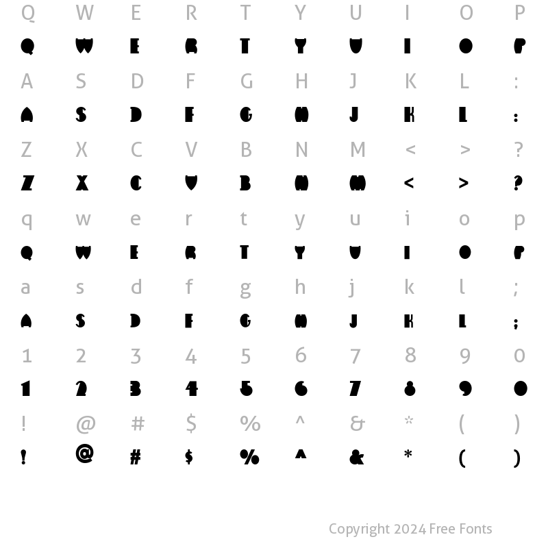 Character Map of Flatiron NF Regular