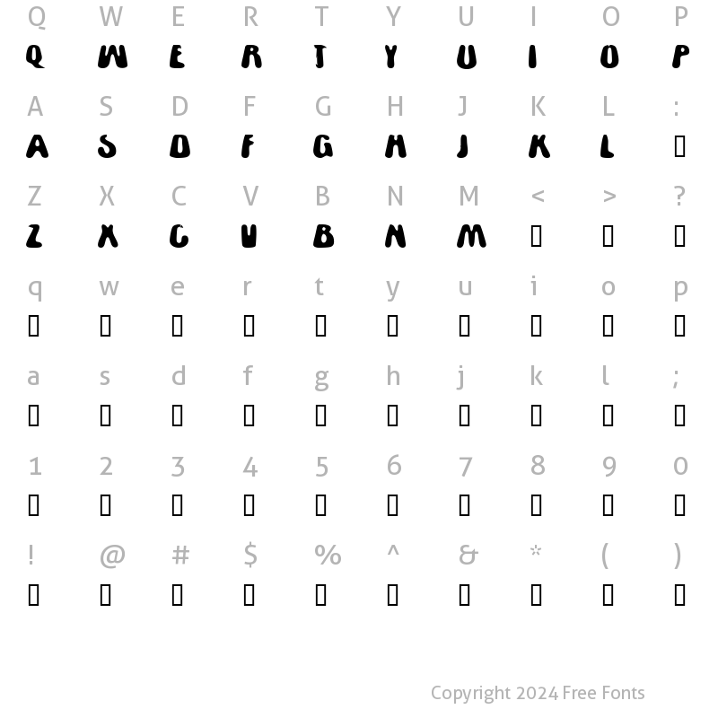 Character Map of Flatman Heavy