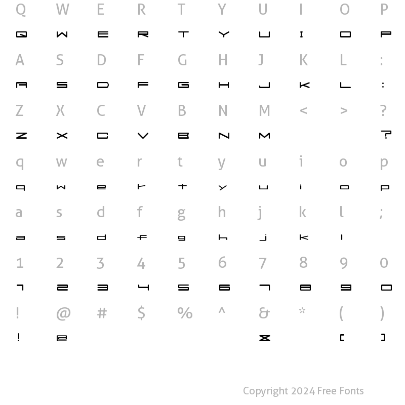 Character Map of FLATS Medium