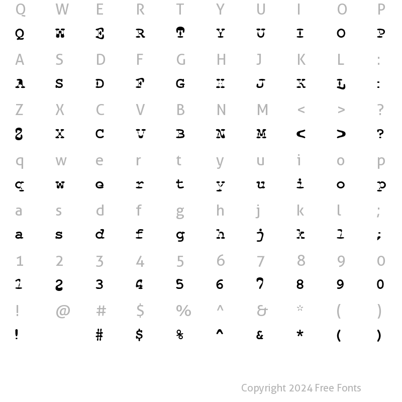 Character Map of Floopi Bold