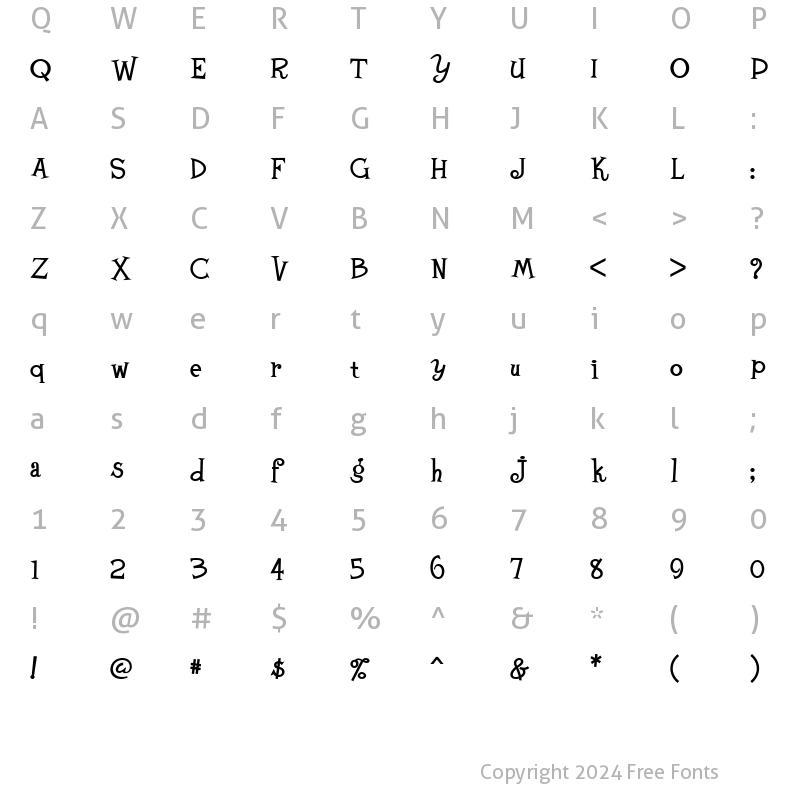 Character Map of FloraDoraNF Regular