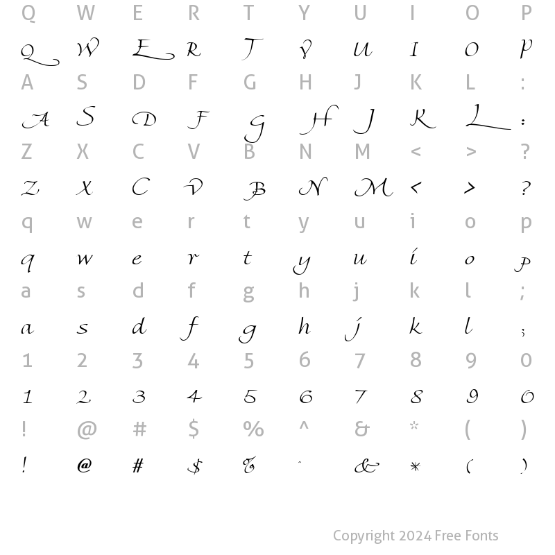 Character Map of Florentine SwashCaps Regular