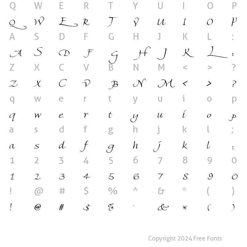 Character Map of FlorentineSwashCaps Regular