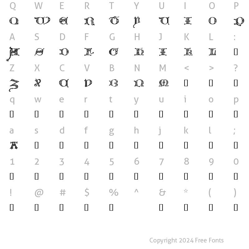 Character Map of Florimel? Regular