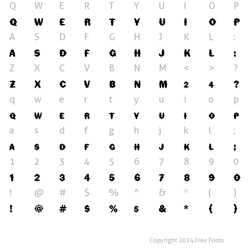 Character Map of FlorindaITC TT Regular