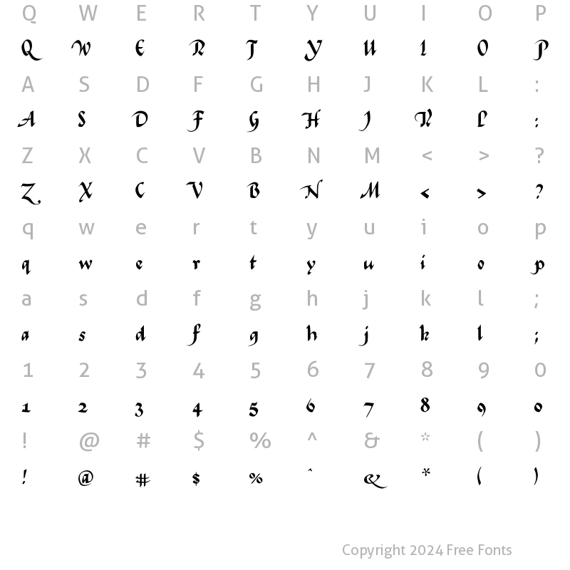 Character Map of FlourishBold Regular