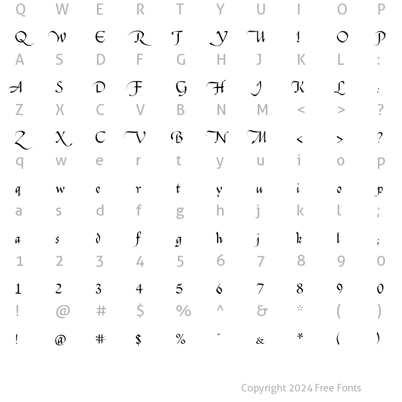 Character Map of FlourishSpecial Regular