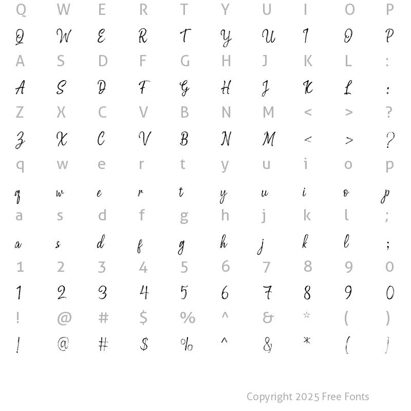 Character Map of Flower garden Regular