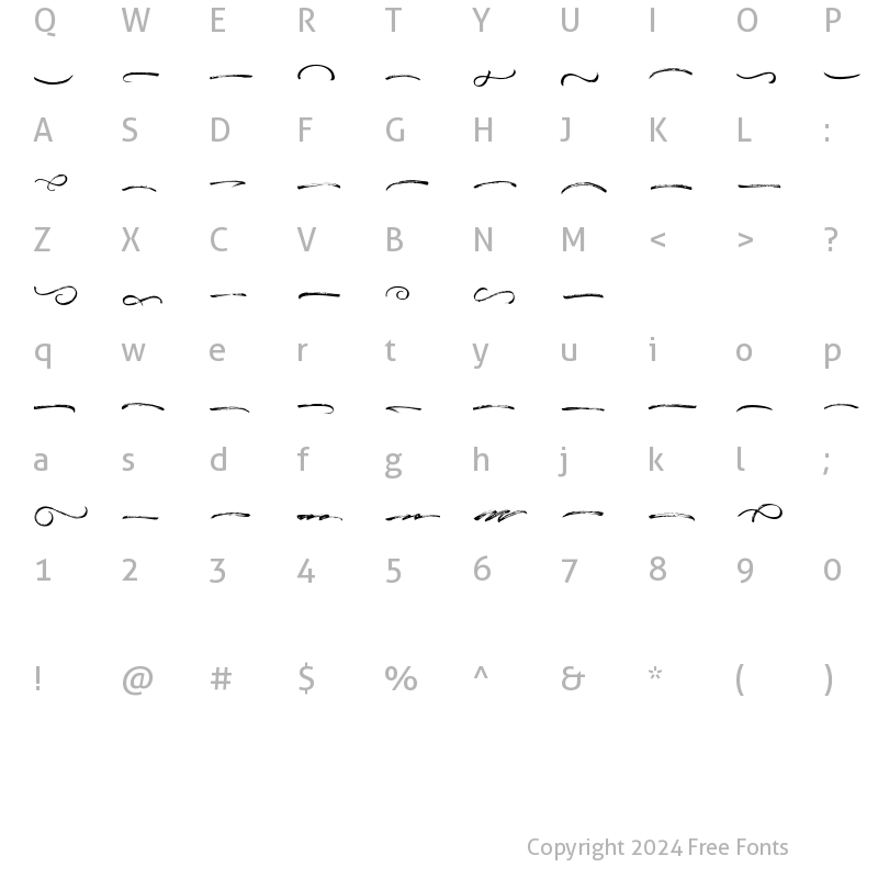 Character Map of Flower garden Underlines Regular