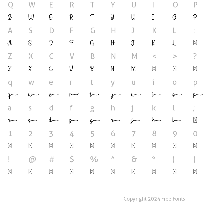 Character Map of Flower Signature Alternate 3