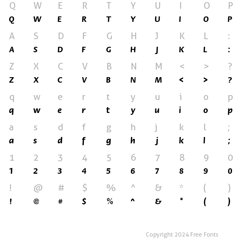 Character Map of FlowerC Bold