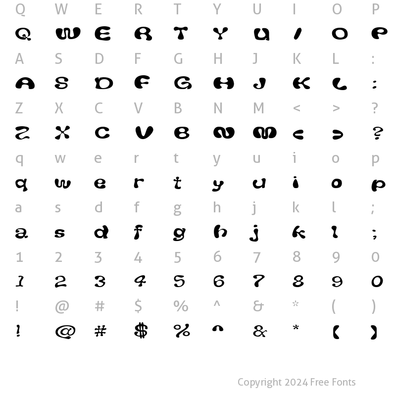 Character Map of FlufExtended Regular