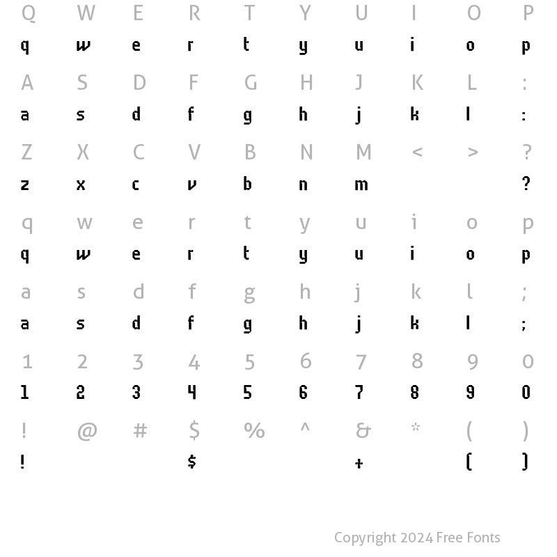 Character Map of Fodor Regular