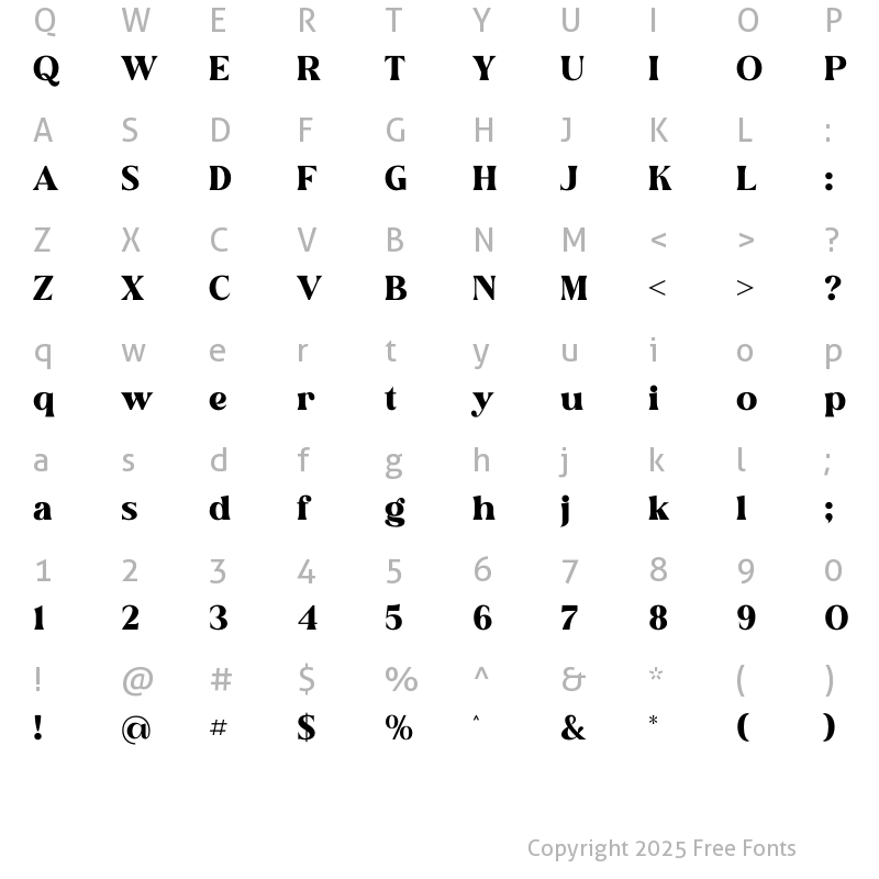 Character Map of Fogsta Regular