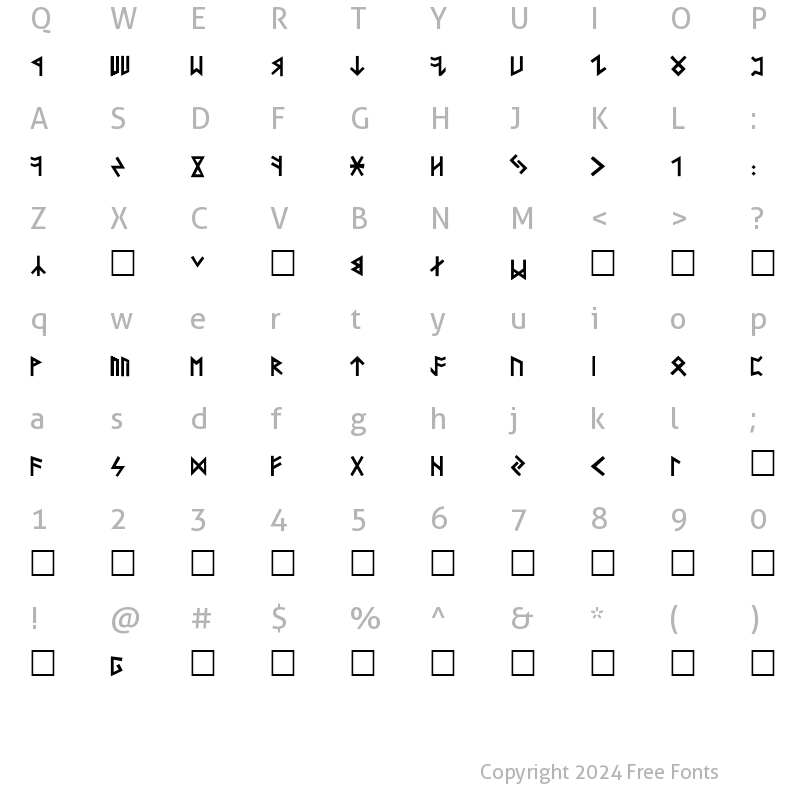 Character Map of folksa:g Regular