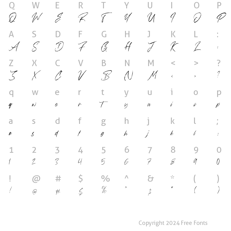 Character Map of Followers Regular